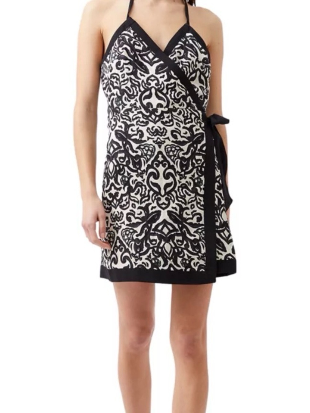 French Connection NWT PTP 20 Cristyn Birdie Linen Wrap Dress